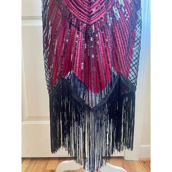 Fundaisy 1920s Flapper Sequin Dress with Fringe - Picture 2 of 10